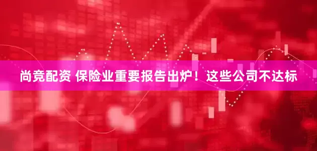 尚竞配资 保险业重要报告出炉！这些公司不达标